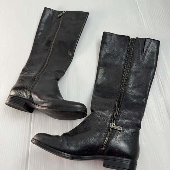 Patricia Nash Carlina Black Leather Knee-High Boots - Picture 4 of 13